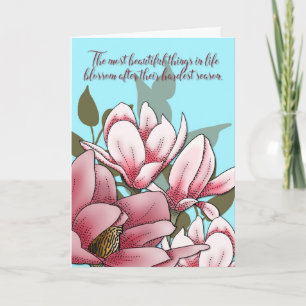 Tarjeta de Aliento de Flor de Magnolia