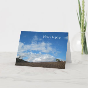 Tarjeta de aliento: esperando todas sus nubes
