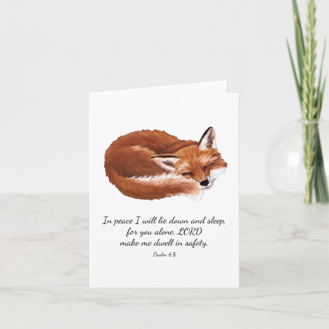 Tarjeta de aliento para Fox Sleeping (Anverso)