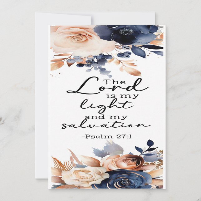 Tarjeta de aliento para salmos 27:1 (Anverso)