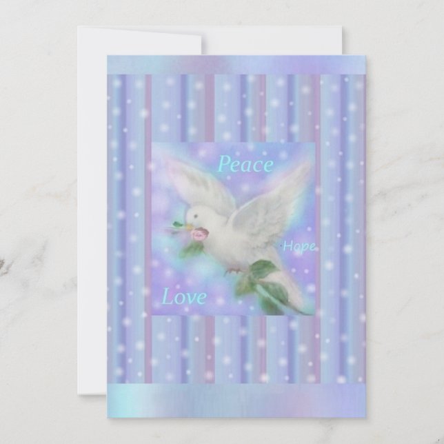 Tarjeta de aliento "Peace Hope Love" (Anverso)