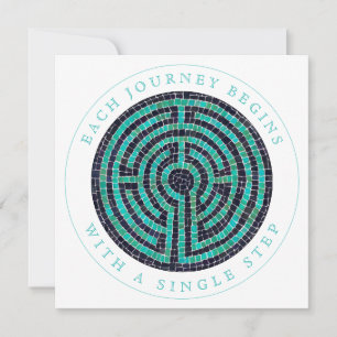 Tarjeta de aliento plana cuadrada LABYRINTH III