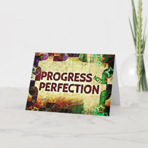 Tarjeta de aliento - Progreso No Perfección