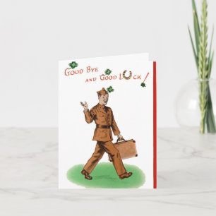 Tarjeta de alistamiento del ejército de felicitaci
