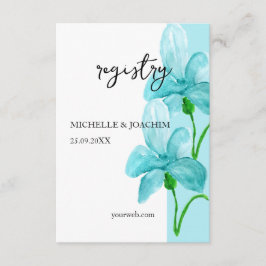 Tarjeta De Alojamiento Artístico Iris Blue Waterco