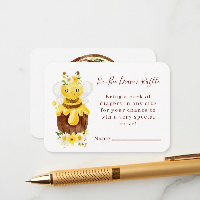 Tarjeta De Alojamiento Ba-Bee Diaper Raffle (Anverso/Reverso In Situ)