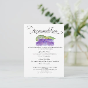 Tarjeta de alojamiento de boda en viñedo toscano