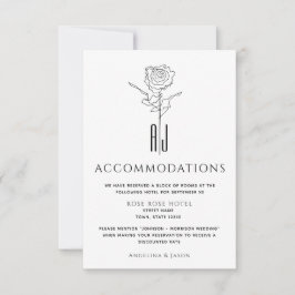 Tarjeta de alojamiento de boda simple