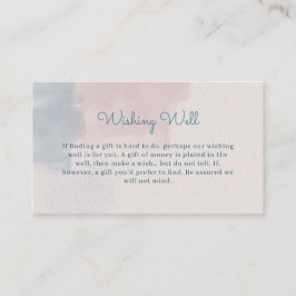 Tarjeta De Alojamiento De Deseos De Agua Azul Rosa