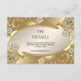 Tarjeta De Alojamiento De Detalle Ornate De Oro