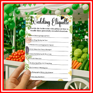 Tarjeta De Alojamiento De Ducha De Novias Frescas 