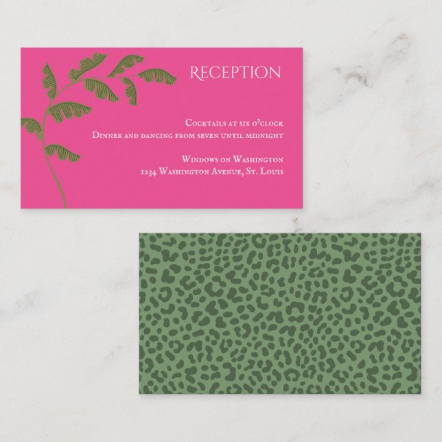 Tarjeta de Alojamiento de la Recepción de Safari d (Anverso / Reverso)