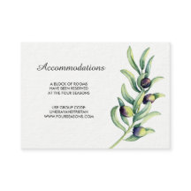 Tarjeta de alojamiento de la viña Olive Branch