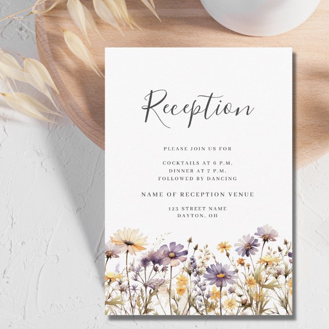 Tarjeta De Alojamiento De Recepción De Boda Morada (Subido por el creador)