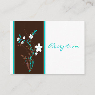 Tarjeta De Alojamiento De Recepción De Flores Blan