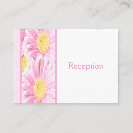Tarjeta De Alojamiento De Recepción Floral Rosa