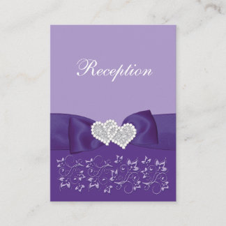Tarjeta De Alojamiento De Recepción Purple, Floral