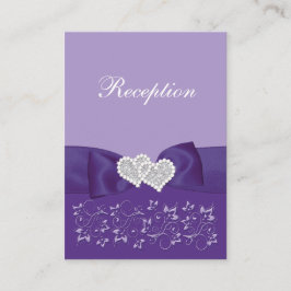 Tarjeta De Alojamiento De Recepción Purple, Floral