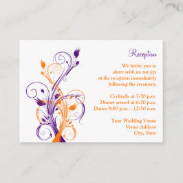 Tarjeta De Alojamiento De Recepción Purple Orang W