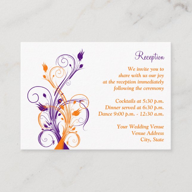 Tarjeta De Alojamiento De Recepción Purple Orang W (Anverso)