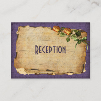 Tarjeta De Alojamiento De Recepción Vintage - Púrp