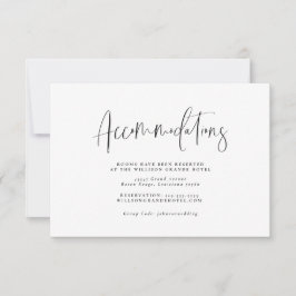 Tarjeta de alojamiento de tipografía mínima