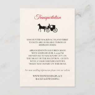 Tarjeta de Alojamiento de Transporte de Isla Macki