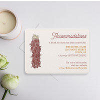 Tarjeta de alojamiento del hotel para el boda suro