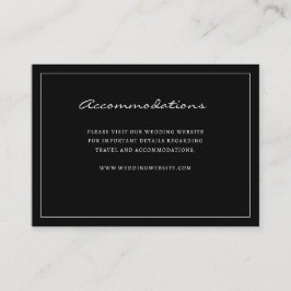 Tarjeta de alojamiento en negro