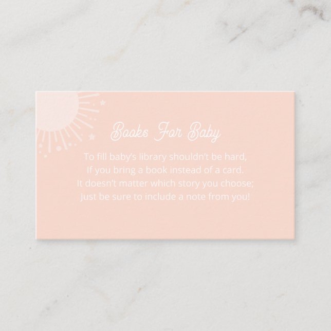 Tarjeta De Alojamiento Para Baby Sun (Anverso)