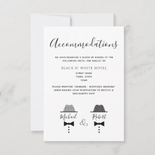 Tarjeta de alojamiento para Boda gay
