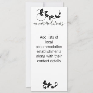 Tarjeta de Alojamiento para Celebración de Boda