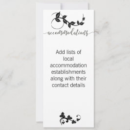 Tarjeta de alojamiento para celebración del matrim