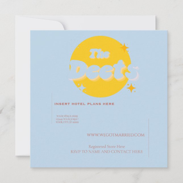 Tarjeta de alojamiento Retro Baby Blue (Anverso)