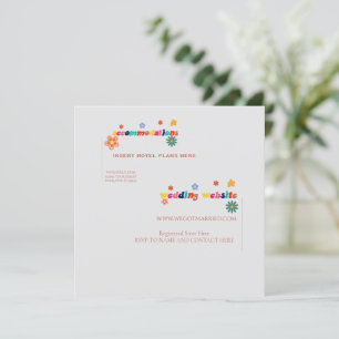 Tarjeta de alojamiento retro floral