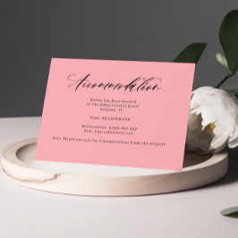 Tarjeta de alojamiento rosa Rubor