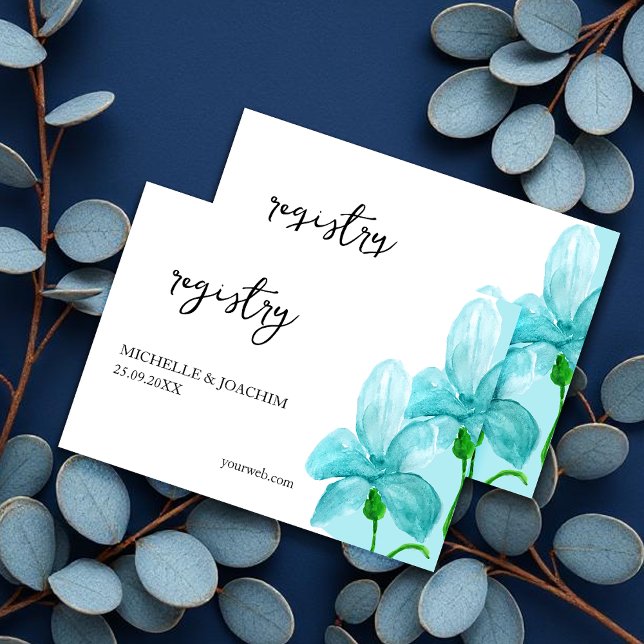Tarjeta De Alojamiento Turquesa Artística Iris Wat (Subido por el creador)