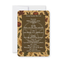 Tarjeta de alquitrán equinoccio de otoño
