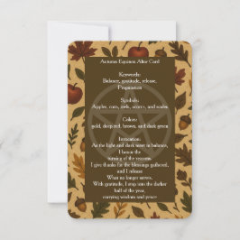 Tarjeta de alquitrán equinoccio de otoño