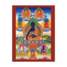 Tarjeta de altar budista tibetana del Buda de la M