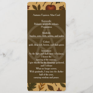 Tarjeta de Altar de Equinoccio de Otoño