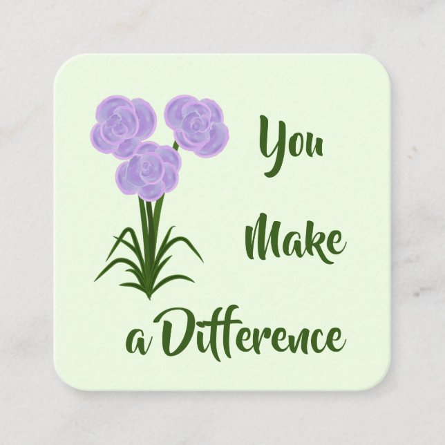 Tarjeta de amabilidad: Tarjetas "You Make a Differ (Anverso)