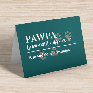Tarjeta de amante de perro personalizada Pawpa