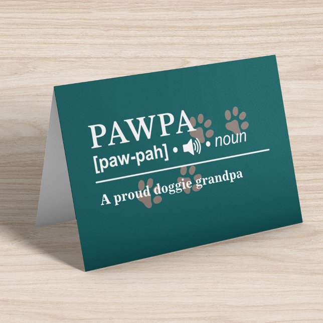 Tarjeta de amante de perro personalizada Pawpa (Subido por el creador)