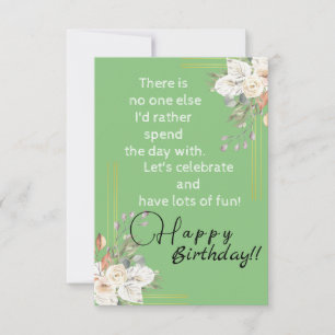 Tarjeta de amante verde