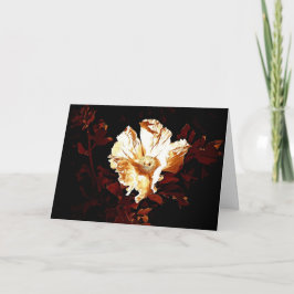 Tarjeta de amapola de cobre y crema