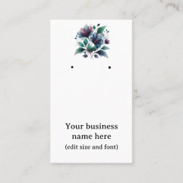 Tarjeta de amarre con hermosa flor abstracta azul.