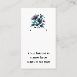 Tarjeta de amarre con hermosa flor abstracta azul.