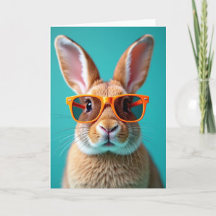Tarjeta de amigo animal con gafas divertidas