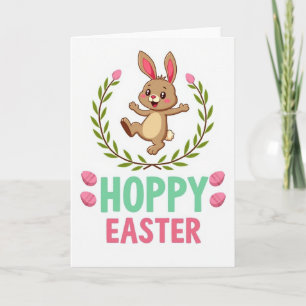 Tarjeta de amigo animal de Pascua feliz